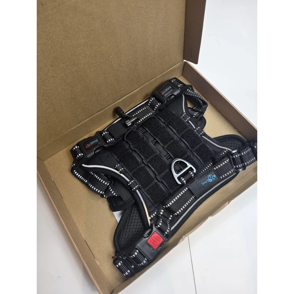 PHOEPET No Pull Tactical Dog Harness W/ Molle &‎ Loop Panels Dog Size Medium NEW